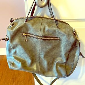 Hunter Green distressed hobo bag